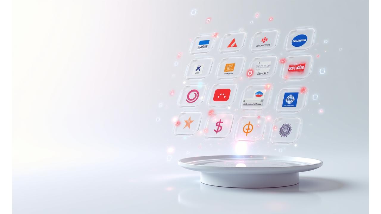 A diverse array of payment method icons from various countries displayed digitally on a sleek interface, suggesting global accessibility and localized options. Currencies are subtly converting.