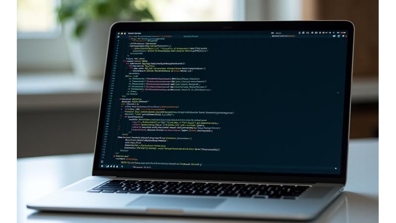 Laptop screen displaying clean, well-documented API code snippets for MautCH Now vignette activation
