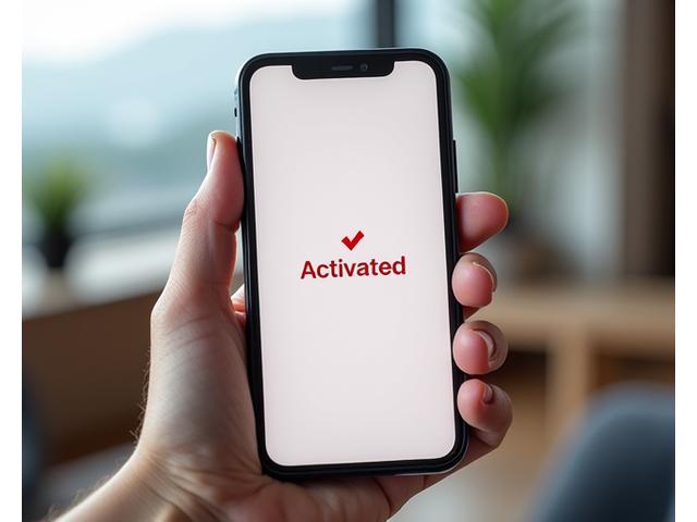 Close-up of a hand interacting with a smartphone screen showing a 'Vignette Activated' confirmation message.